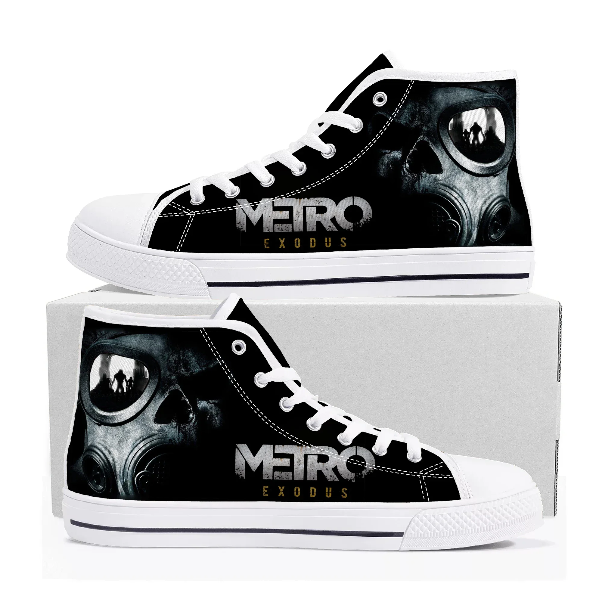 Men Shoes Metro - Metro Exodus High Top Sneakers Cartoon