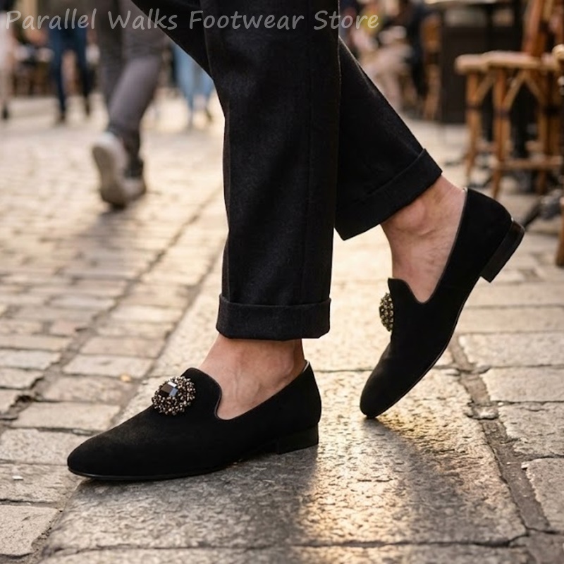Men Shoes For Wedding - Mocassini da Uomo in Pelle Scamosciata