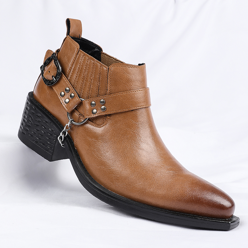 Men Shoes For Wedding - Nuovi Stivali in Pelle di Vacchetta