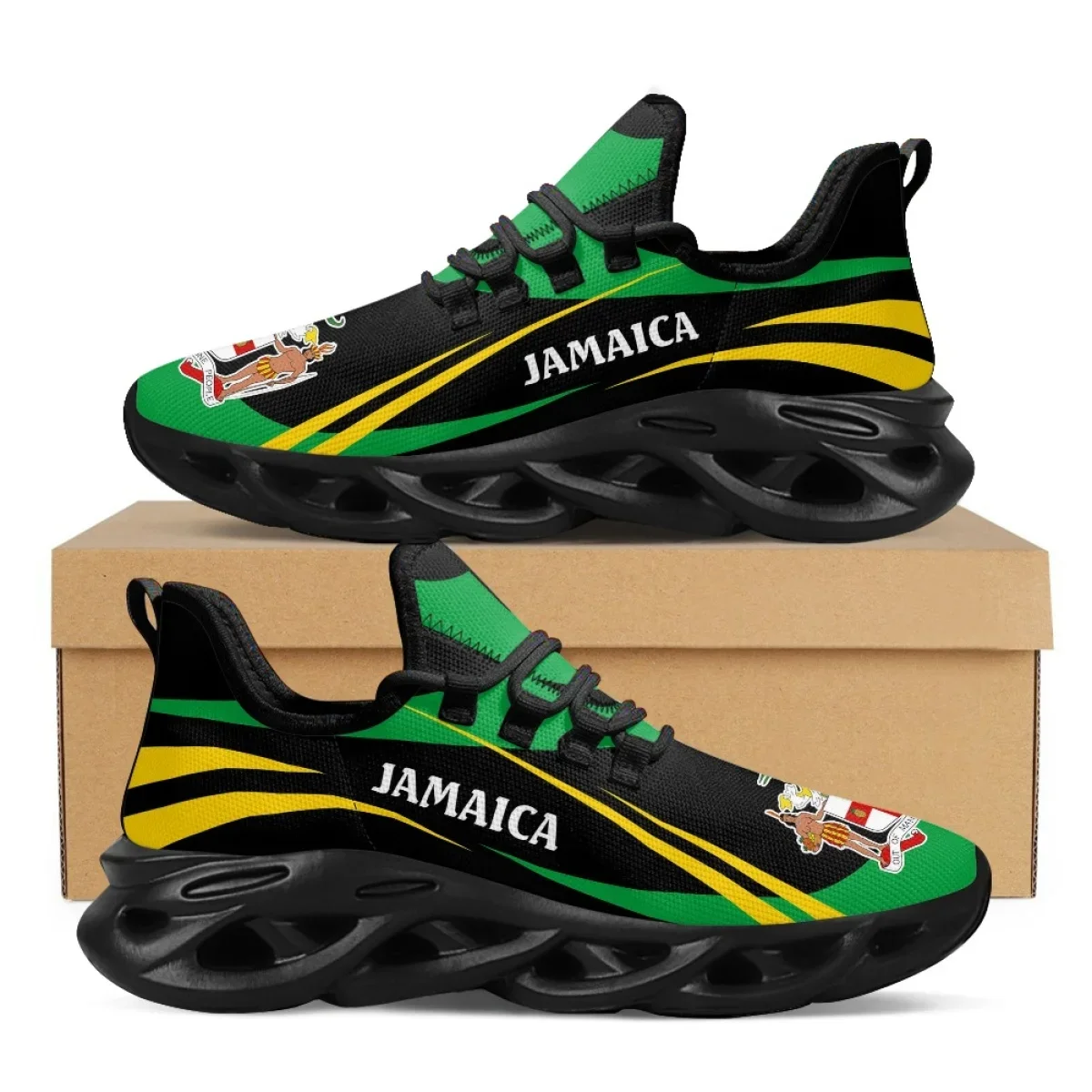 Mesh Trainer Breathable - Scarpe con stampa bandiera della Giamaica
