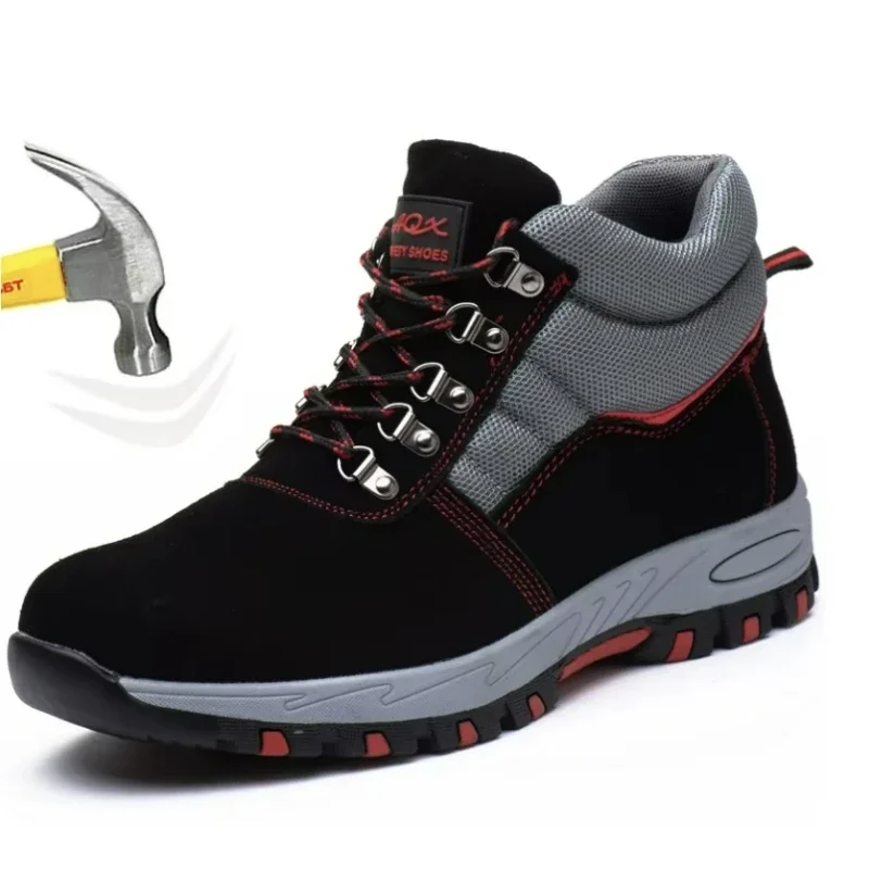 Work Boot Steel Toe - Stivali antinfortunistici da uomo di alta