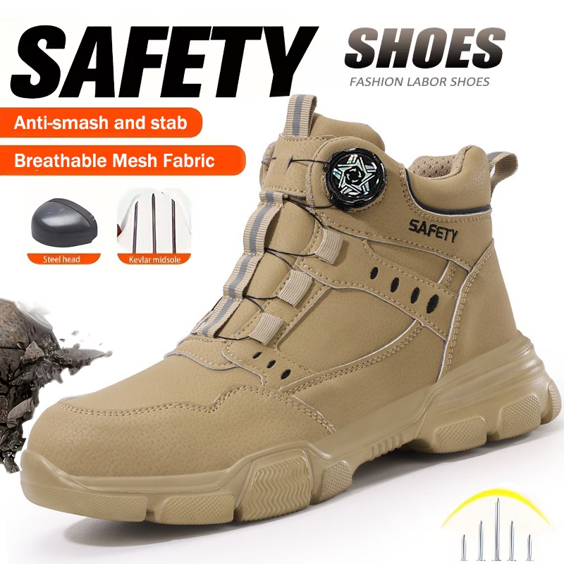 Work Boot Steel Toe - Scarpe da Lavoro Indistruttibili per Uomo,