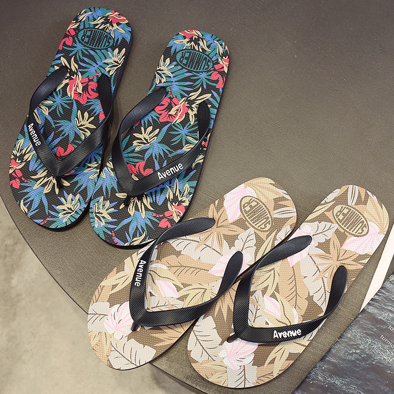 Men'S Shoes Daily Use - Ciabatte da uomo con stampa hawaiana,