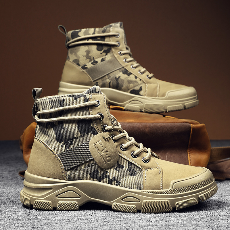 Men'S Shoes Dq - Stivali Alti da Uomo Autunnali Mimetici