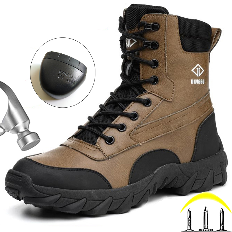 Work Boot Steel Toe - Stivali da Lavoro Impermeabili da Uomo