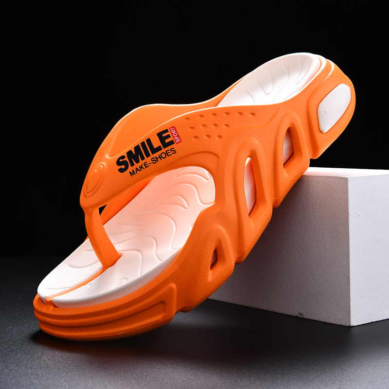 Men'S Shoes Daily Use - Ciabatte Estive Arancioni con Plateau da
