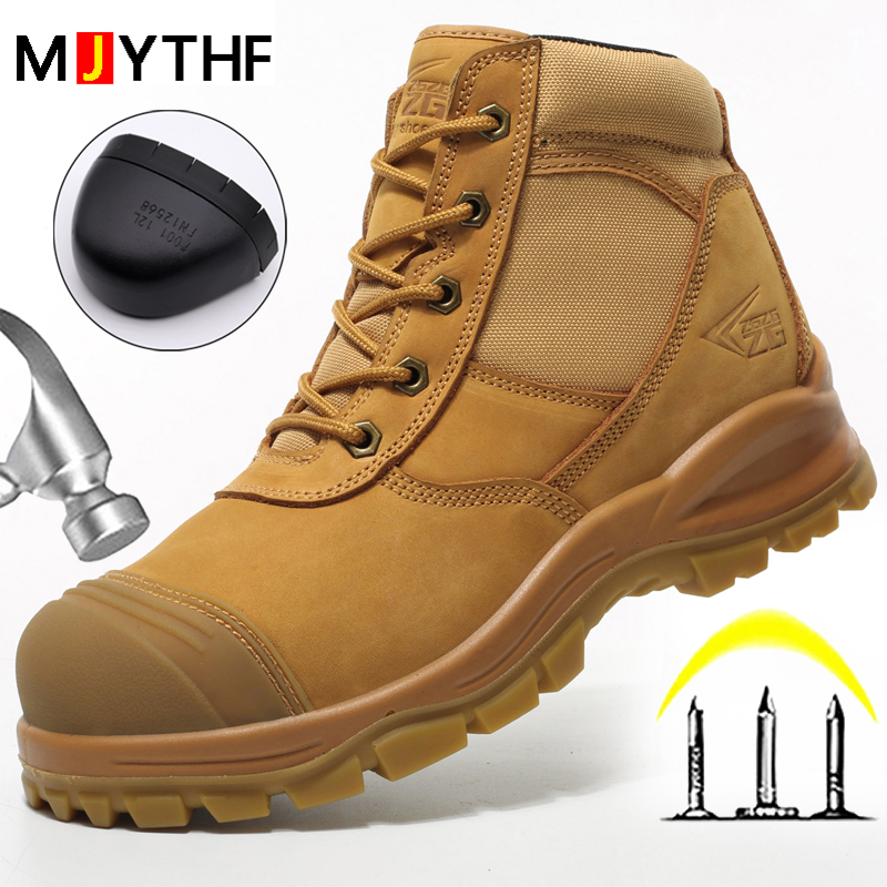 Work Boot Steel Toe - Stivali da uomo in vera pelle,