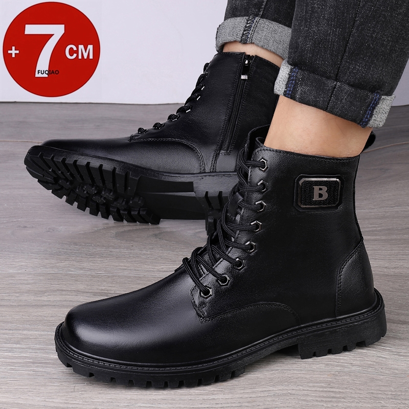 Stivali rialzati in vera pelle - Men'S Shoes Daily Use recensione e prezzo
