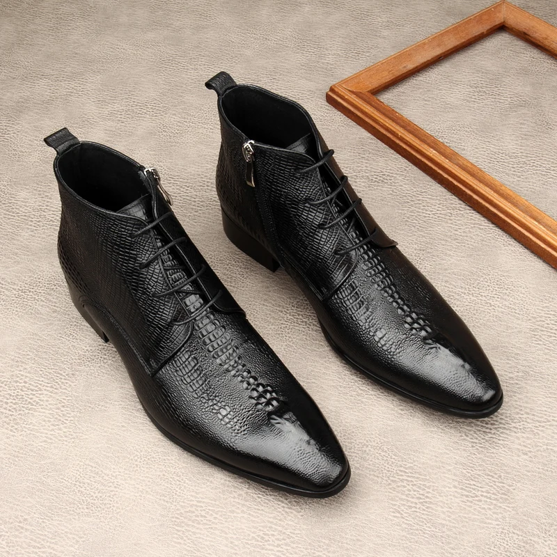 Stivali da uomo in vera pelle  - Men Shoes For Wedding recensione e prezzo