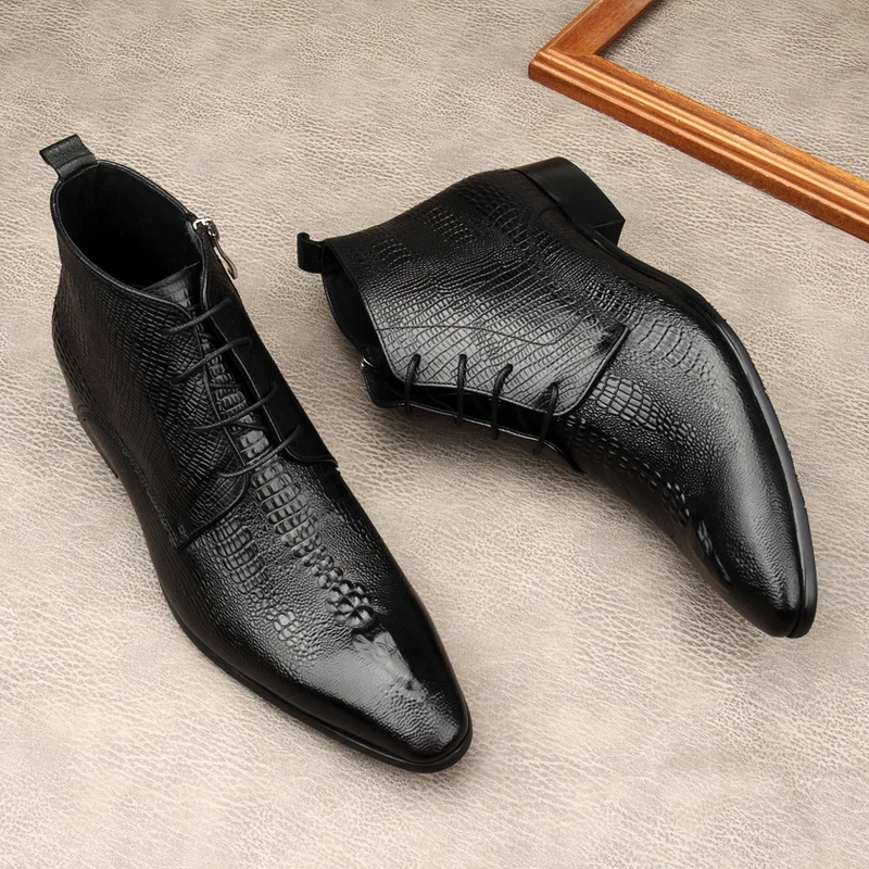Stivali da uomo in vera pelle  - Men Shoes For Wedding recensione e prezzo