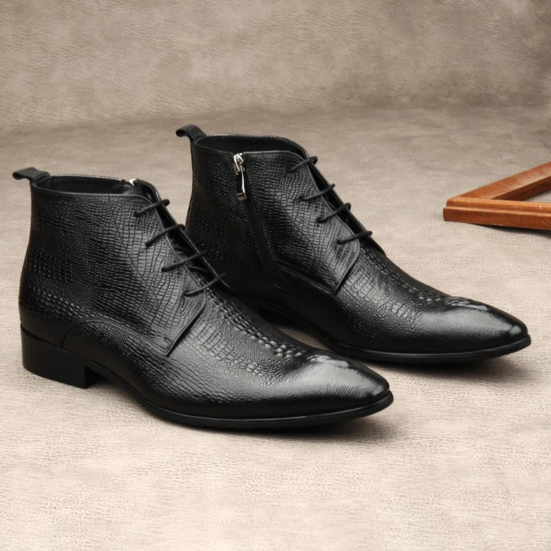 Stivali da uomo in vera pelle  - Men Shoes For Wedding recensione e prezzo