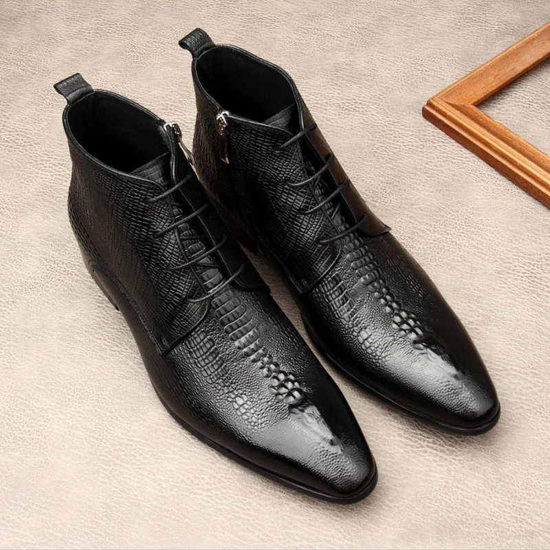 Stivali da uomo in vera pelle  - Men Shoes For Wedding recensione e prezzo